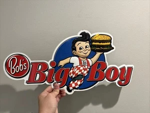 Great Piece Of Advertising - Embossed Metal - “Bob’s Big Boy” Sign 20” x 10” New - Picture 1 of 13
