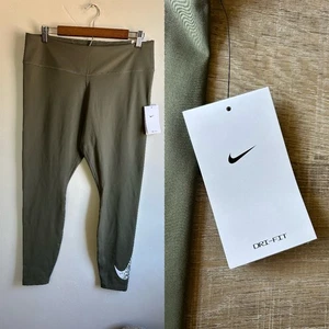 Nike One Swoosh Leggings Verde Para Mujer talla XL ropa deportiva DM7767-222 Dri-Fit NUEVO - Imagen 1 de 12