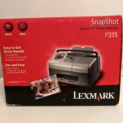 Lexmark Snapshot P315 Photo JetPrinter Fuji 4x6 Photo Paper (New Factory Sealed) - Image 1 of 3