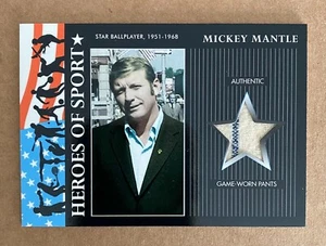 2009 Topps American Heritage Heroes of Sport Mickey Mantle GW Pants Pinstripe 2A - Bild 1 von 2