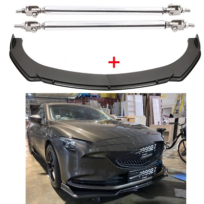 Carbon Fiber Front Bumper Lips Spoiler Splitter Body Kit For Mazda 6 2003-2021 Foto 1 de 4