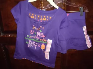 T18 NWT Girl Size XS 4/5 Circo 2pc Skort Graphic Tee Outfit Purple TWINS SIBLING - Picture 1 of 8