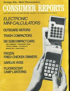 Consumer Reports Magazine June 1973 Mini-Calculators VGEX No ML 020617jhe - Imagen 1 de 1