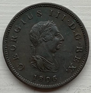 1806 Great Britain Half Penny Coin KM#662 “High Grade” Coin SB6281 - Bild 1 von 2