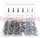 100pc Metal Drywall Anchors Assortment Self Drilling Anchors with Screw Kit 