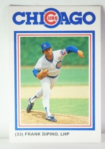 1987 David Berg Promo Baseball Card Chicago Cubs Frank Diping # 33