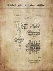 Antiguo cuerno antiguo CONN: documentos históricos 1921-32 para decoración / cartel - Imagen 1 de 7