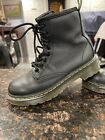 Doc Martens Youth Girls Size 12 Black DELANEY Leather Side Zip Combat Boots!