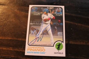 YOHENDRICK PINANGO 2022 TOPPS HERITAGE SOUTH BEND CUBS AUTOGRAPHED CARD - Picture 1 of 1