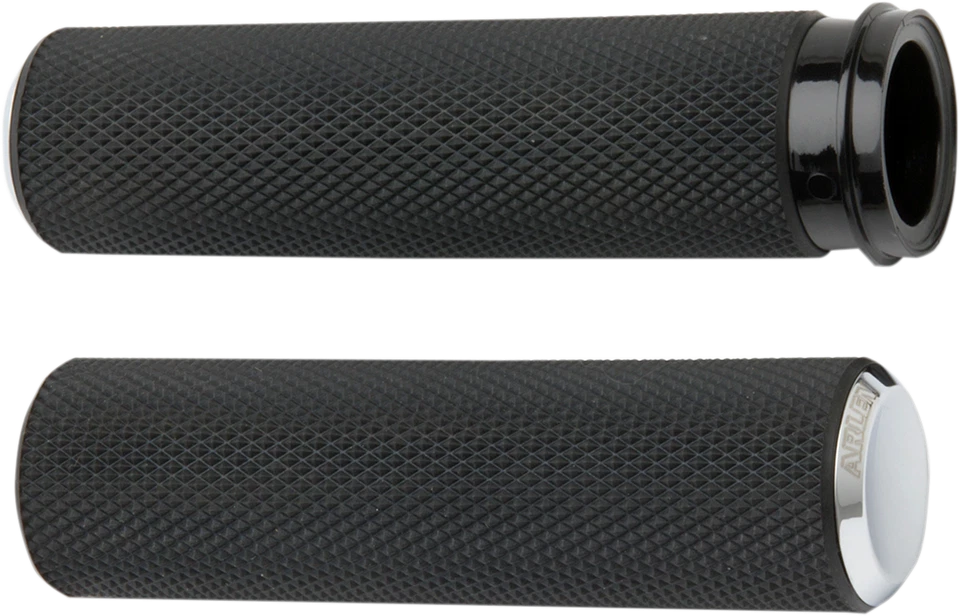 Empuñaduras moleteadas Arlen Ness TBW cromadas 08-16 doble cámara/M8 Softail & Touring Foto 1 de 1