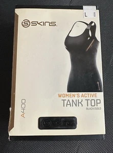 Skins A400 Women's Active Tank Top, Black, Size L, New - Picture 1 of 2