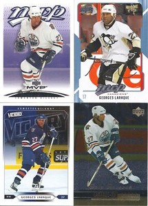 Georges Laraque 1999-00 Upper Deck Gold RC 2003-04 & 08-09 MVP 2004-05 Victory