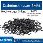 Wire Diameter 3mm OD 9-53mm O-Rings Buna N Waterproof Oil Resistant Black