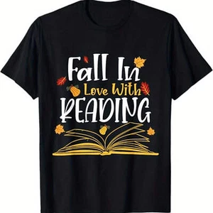 Love Reading, Autumn Leaves, Autumn, Thanksgiving T-shirts, Halloween, Thanksgiv - Picture 1 of 6