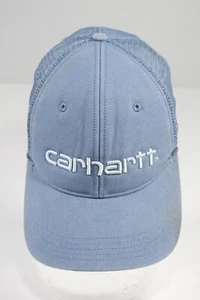 Carhartt Trucker Hat Blue Duck Canvas Mesh Adjustable Farm Barn - Picture 1 of 6