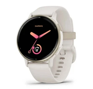 GARMIN VIVOACTIVE 5 GPS Smartwatch Cardio Garmin Pay 010-02862-11 Silicone Blanc - Photo 1/5