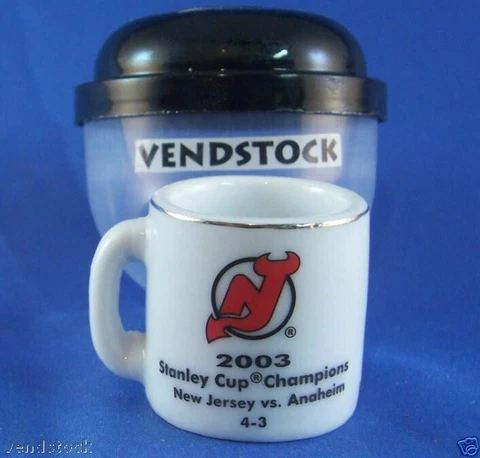 2003 NEW JERSEY DEVILS CERAMIC MINI MUG NHL 1.25" TALL STANLEY CUP CHAMPIONS Cover
