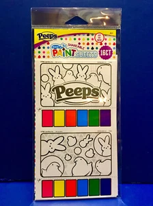 NUEVO PEEPS Recién Nacido HOJAS DE PINTURA MÁGICA acuarelas compartibles divertido artesanía de Pascua - Imagen 1 de 2