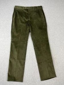 Peter Millar Nanoluxe Corduroy Pants Mens 36 Green Relax Fit Straight Leg - Picture 1 of 8