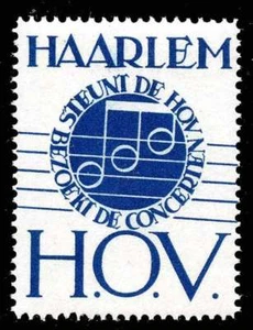 Sello de póster de Países Bajos - H.O.V. - Haarlemse Orkest Vereniging (Orchestra Assn) - Imagen 1 de 1