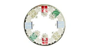 Christmas Presents Chrome Illuma Lid Jar Topper Yankee Candle holiday gift bow - Bild 1 von 1