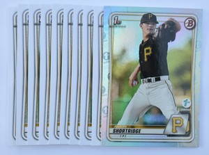 2020 Bowman 1st Edition BFE-9 Aaron Shortridge 10 Card Lot 9 Base and 1 Sky Blue