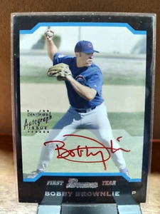 2004 Bowman Autographs Red Ink #167 Bobby Brownlie Chicago Cubs - Picture 1 of 2