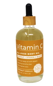 Earth Goodness Coconut + Vitamin C Blend Body Oil Coconut Vanilla 8 oz Hydrating - Picture 1 of 1