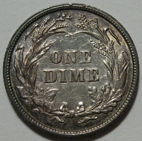 = 1894 AU+ BARBER DIME, Super EYE Appeal, Better Grade, FREE Shipping Cover