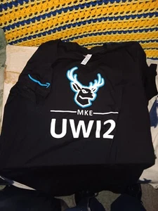 AMAZON 2023 EMPLOYEE MILWAUKEE MKE BUCKS UW12 BLACK SHIRT SIZE LARGE L PRIME - Picture 1 of 1