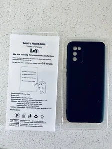 Samsung A02S 5G Phone case with Glass Protectors, LeYi Brand, Black - Picture 1 of 3