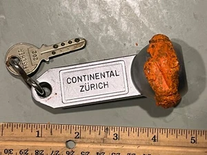 1950s Hotel Continental Zurich Germany room key & fob futuristic MCM - Picture 1 of 2