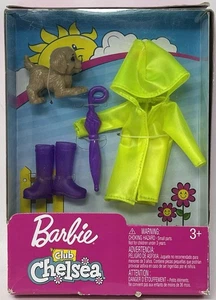 Barbie Club Chelsea Accesorios Botas de Lluvia, Abrigo Paraguas y Cachorro Paquete Dañado - Imagen 1 de 2