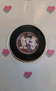 1990 Mickey & Mini Yours Forever First Edition 1/10 - oz .999 Silver - Picture 1 of 6