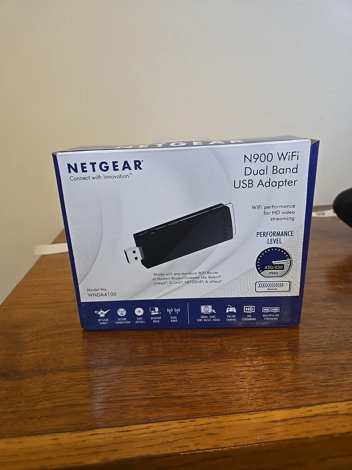 Adaptador USB NETGEAR WNDA4100 Inalámbrico WiFi Doble Banda N900 / A4-2 Foto 1 de 4