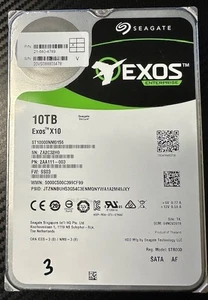 Seagate ST10000NM0156 10TB 7200Rpm 256Mb SATA III Cache 3.5 Exos **92% HEALTH - Picture 1 of 1