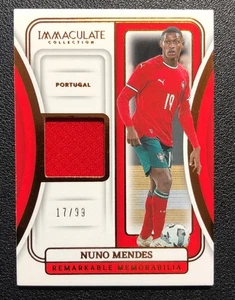 Nuno Mendes 2024-25 Panini Immaculate Collection Remarkable Memorabilia 17/99 - Picture 1 of 2