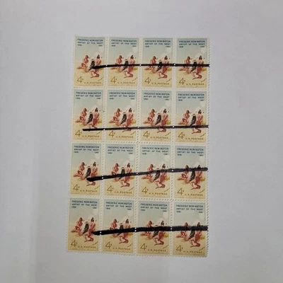 4 cent Remington Postage Stamps Block of 16, Scott 1187 - Image 1 of 2