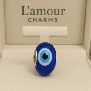 Echt Sterling Silber Evil Eye Murano Hamsa Charm - Bild 1 von 3
