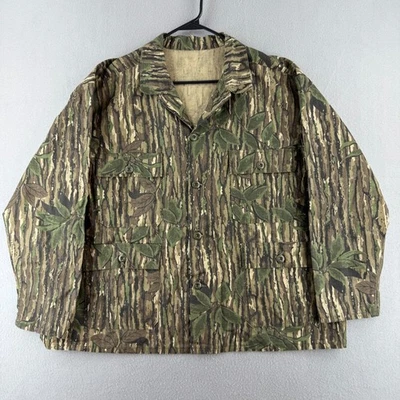 Vintage Realtree Camo Jacket Mens 2XL Tree Bark Foliage Field Coat 90s - Image 1 of 4