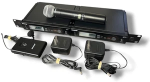 SHURE (2) SLX4 Wireless Microphone Receivers, (1) SLX2 Mic + (1) SLX1 Body Pack - Picture 1 of 7