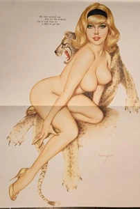 Hermosa Rubia Albert Vargas Art Playboy Pin-Up Girl 1966 11" X 16" - Imagen 1 de 3