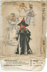 M 2148 Costume sewing Pattern 50's Witch Bride Fairy Princess Angel sew size 6-8 - Picture 1 of 1