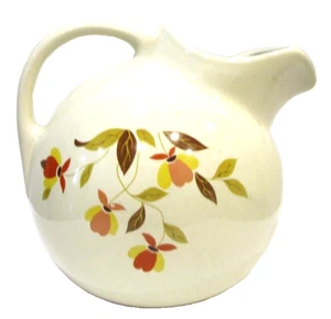 Vintage Hall's Superior Autumn Leaf Ceramic Water Jug Pitcher 2.5 QT 1950's - Picture 1 of 8
