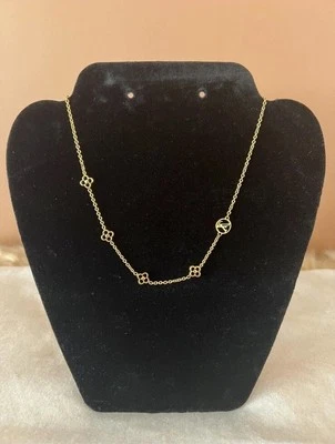 Auténtico Collar Louis Vuitton Flor Completo Tono Dorado Moda Preciado Foto 1 de 4