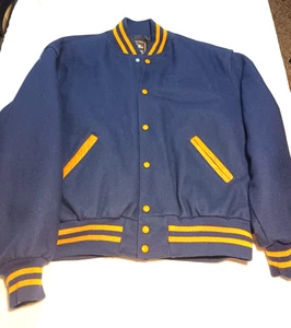 Varsity Holloway Blue  Wool Varsity Original College Jacket Men’s Xl USA - Picture 1 of 14