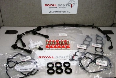 Toyota 4Runner Tacoma 3.4L V6 5VZFE Spark Plugs Wires Tune Up Kit Genuine OEM OE - Image 1 of 4