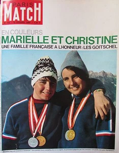PARIS MATCH N° 775 de 1974 JEUX OLYMPIQUE HIVER SKI  SŒURS GOITSCHEL  INNSBRUCK - Picture 1 of 1