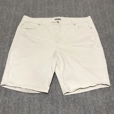 Шорты женские Code Bleu 22W бежевые джинсовые бермудские прогулочные с карманами челси дамские - Изображение 1 из 4