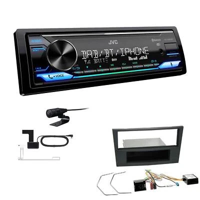 JVC Digital 1-DIN Autoradio DAB+ Bluetooth für Opel Astra H charcoal-metallic - Bild 1 von 4